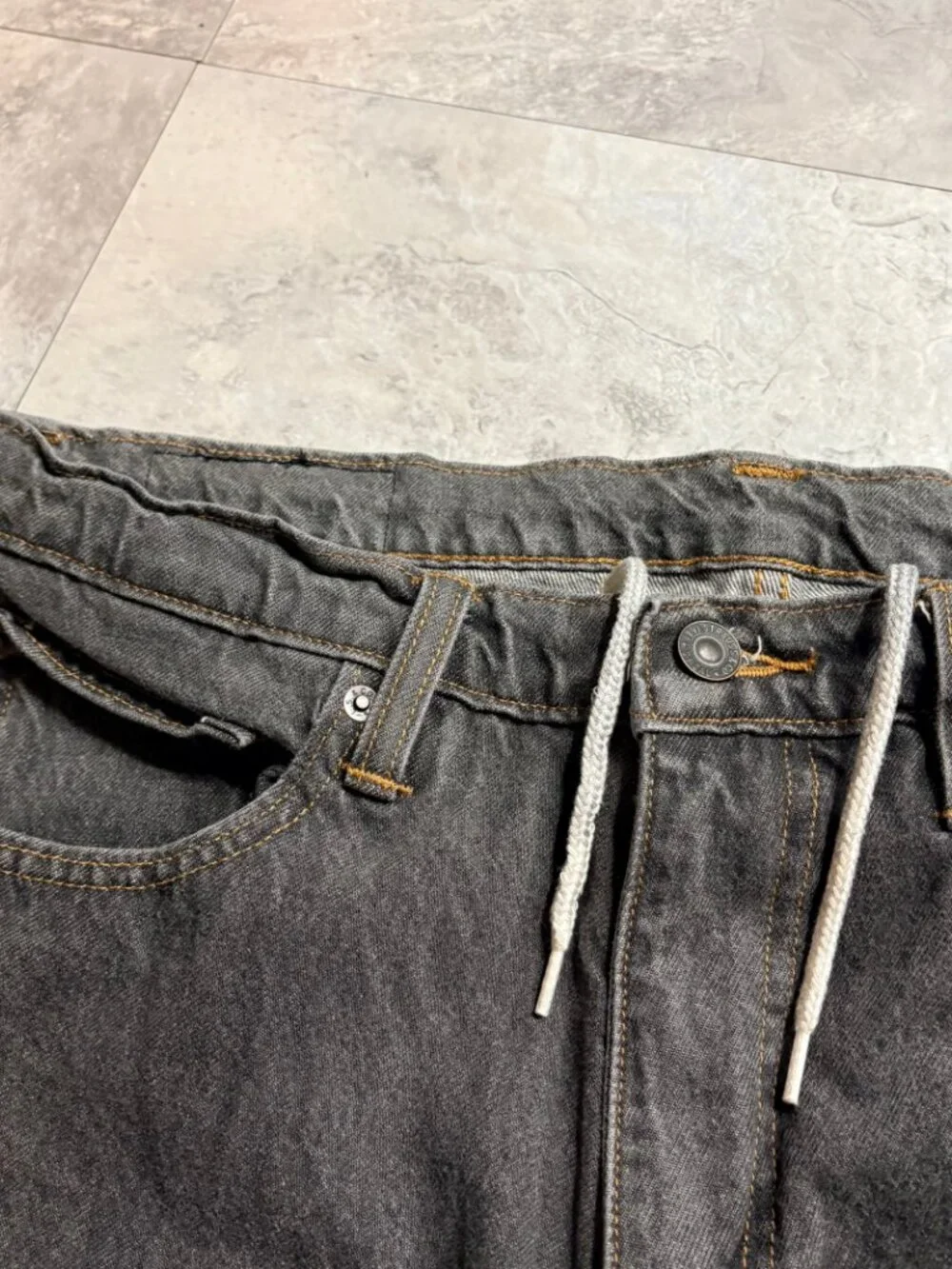 Levi's Super Baggy Jeans 34x30 Faded Black Wide Leg Y2K Skater
